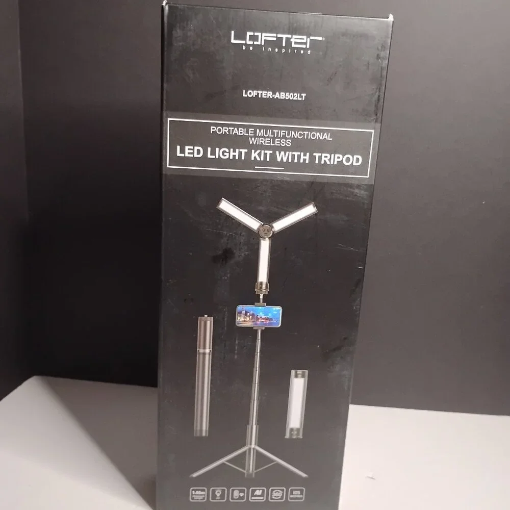 LOFTER AB502LT Portable Multifunctional Wireless LED Light Kit With Tripod